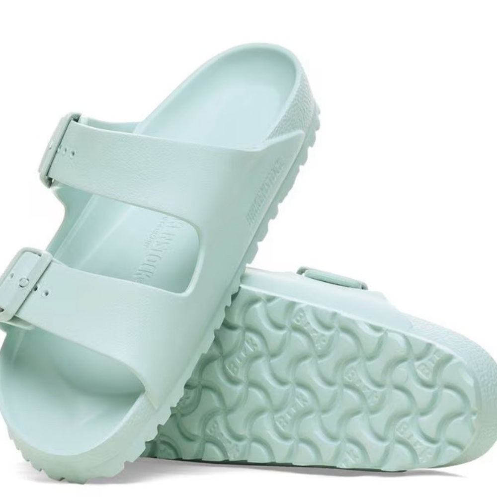 Birkenstock Arizona Essentials EVA Womens Size 9 Shoes Surf Green Slide Sandals - Picture 4 of 5